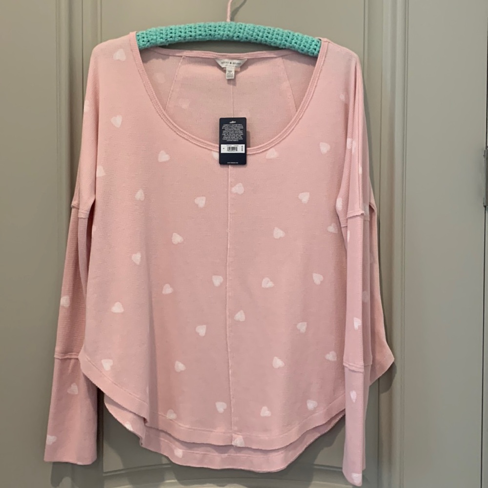 Lucky Brand “Hearts” Burnout Thermal